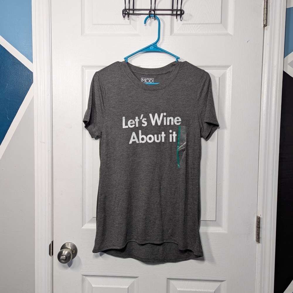 Modern Lux Women's "Let's Wine About It" Feminine T-Shirt, M